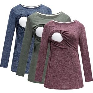 3 pack Nursing Long Sleeve Tops